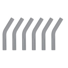 uxcell 6Pcs Silicone Straw Tips, Silicone Straw Elbows Tip, Soft Reusable Metal Straw Covers Fit for 8mm/0.31" OD Stainless Steel Straws, Grey