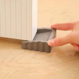 Gummi-Türstopper, bidirektionaler Türstopper, kleine Größe, würfelförmiger Türstopper für Teppichtüren, Türspalten (Grau, 2 Stück)