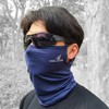 Korean Cool Fabric Multi-Scarf with Earloops - Neck Gaiter, Summer UV Protection for Golf Bicycle Wellstar Multi-Scarf - Black 3ea