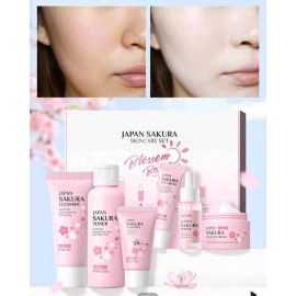 Set Skincare Japan Sakura 6 Pzs Piel Joven Y Radiante Nuevo!