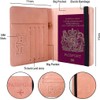 LELYFIT Passport Book Holder Cover Case with Elastic Strap,PU Leather