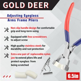 GOLD DEER Pliers for Bracelets, Tip Pliers, Eyeglass Pliers, Eyewear Adjustment Pliers, Eyeglass Frame Pliers, Eyeglass Adjustment Pliers, Jewelry Pliers, Crafts, Accessories Making, Tools