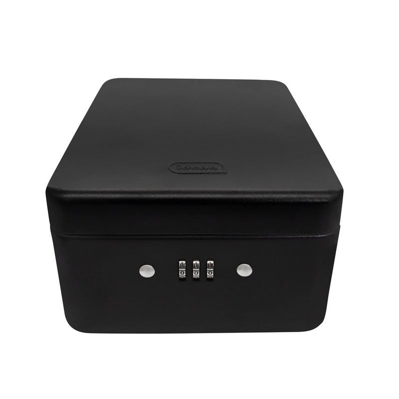 Idena 50119 Steel Security Box Black Safe with Combination Lock