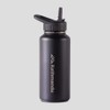 Kathmandu Straw Lid Insulated Bottle - 950 ml Black Stingray