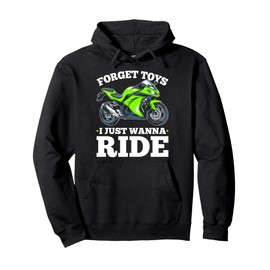 Forget Toys I just wanna Ride Little Rider Dirt Bike Pullover Hoodie
