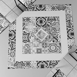 PETTI Artigiani Italiani Petti Kitchen Accessories, 100% Hypoallergenic Microfibre, Black Vietri, Centrotavola 90 x 90 cm