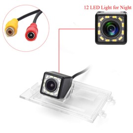 aSATAH 12 LED Car Rear View Camera for Jeep Compass 2011~2015 / Jeep Patriot 2011~2015 / Jeep Liberty 2011~2015 & Vehicle Camera Waterproof and Shockproof Reversing Backup Camera (12 LED)