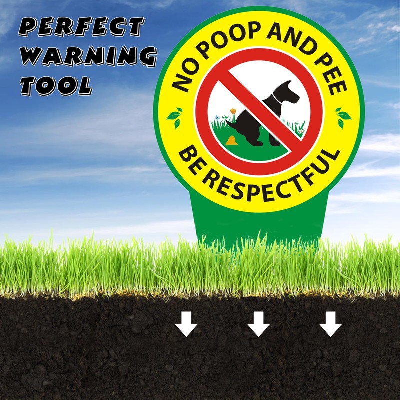 No Dog Poop Signs 2 Pack - Aluminum High Temperature