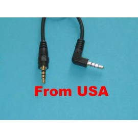 generic Two PK Universal Short 30 CM 3.5mm Right Angle Male to Male TRRS Audio Cable USA