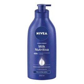Nivea Crema Corporal  Milk Nutritiva Piel Extra Seca 1 Litro Tipo De Envase Botella