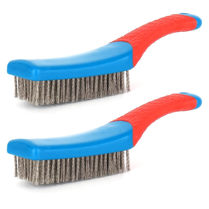 2 Pack Wire Brushes for Cleaning-Heavy Duty Stainless Steel Wire