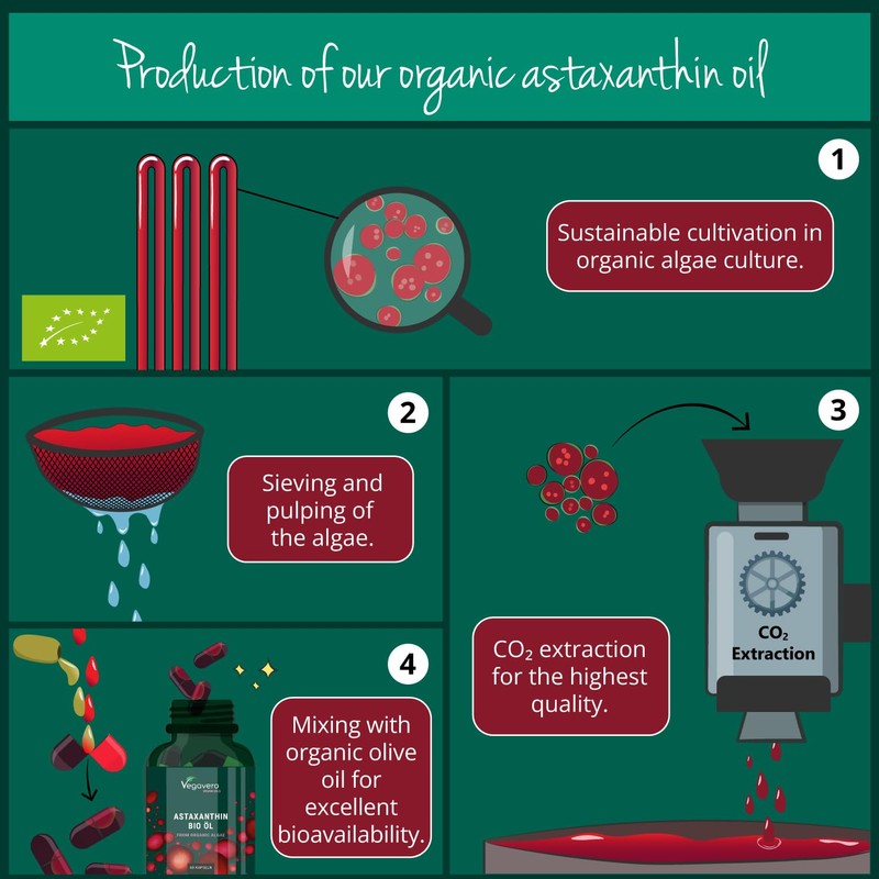 Vegavero Vegavero Organic Astaxanthin 8 mg | Natural Antioxidant Supplements