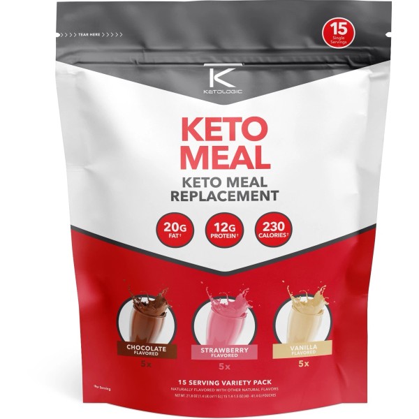 Ketologic Keto Meal Replacement Shake Variety Pack (15 Packets) 3
