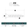HYTEK 50Pcs #6 x 1-1/4 inch, Flat Head, Phillips Drive,