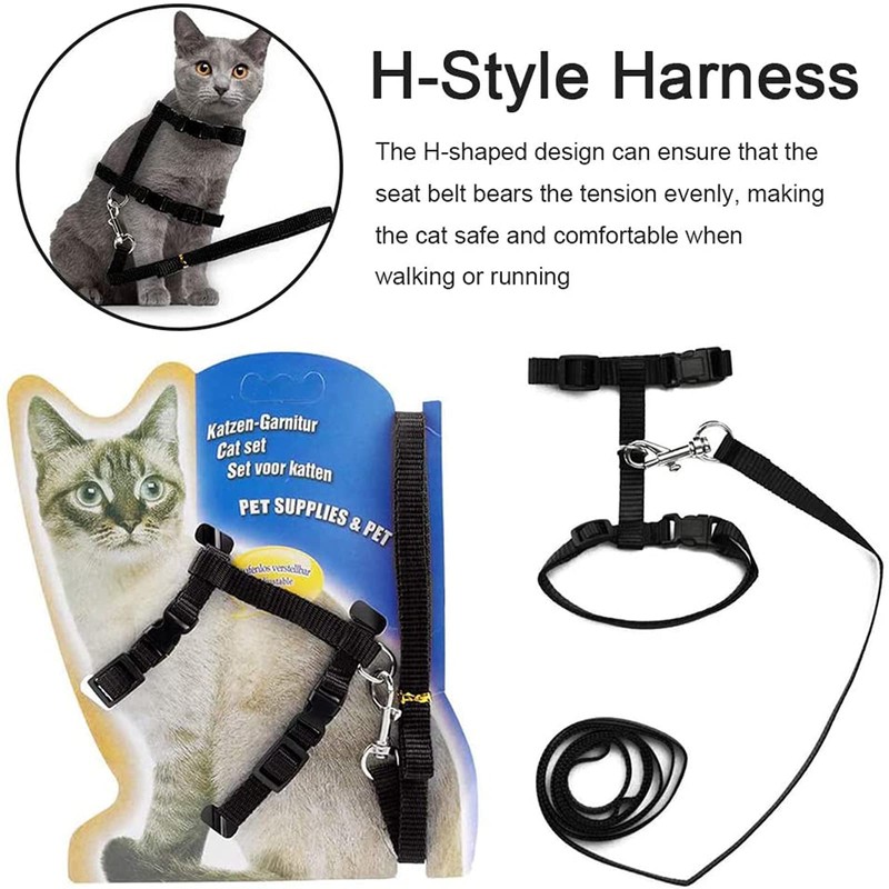 Widream 2 x Cat Harness with Lead and Collars, Escape