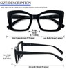 REAVEE 3 Pack Oversized Square Reading Glasses Oprah Style for