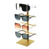 KDYZS+ 4 Tier Sunglass Display Stand, Sunglasses Organizer, Titanium Brushed