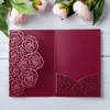 Rodvanvo 20 Pcs Laser Cut Wedding Invitations Card Pocket with