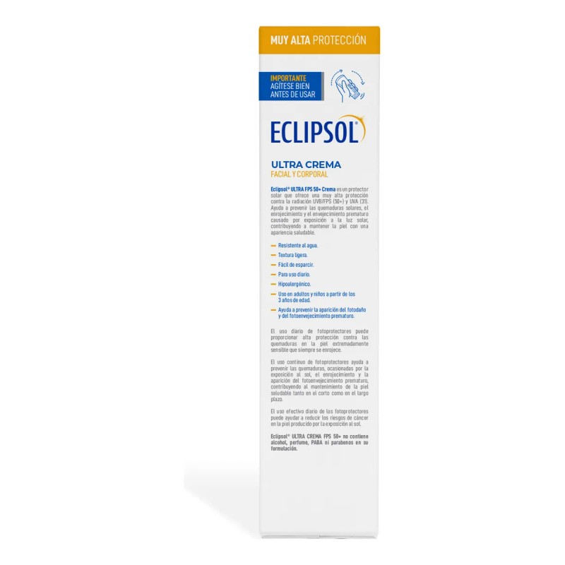 Pack Eclipsol Ultra Crema Protector Solar Facial Corporal Fps50 125g