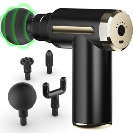 Handheld Massage Gun Deep Tissue 6 Speeds Cordless Handheld Muscle Massager with 4 Heads,Type-C Charging,Gifts for Mom/Dad