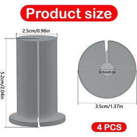 4Pcs Starlink Cable Routing Kit for 1-Inch Wall Holes, Wall Grommets for Cables, Wall Cable Pass Through of Starlink Accessories, Wall Hole Cover for Easy Installation of Ethernet Cables (Grey)