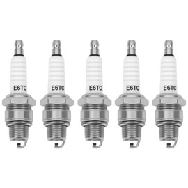 AZXX E6TC Spark Plug 5 Pack, BP6HS Spark Plug for Predator 79cc Engine Massimo MB100 CK100 SK100 Go kart, E5TC E6TC E6RC Spark Plugs Fit for 50cc 70cc 90cc 110cc Motorcycle ATV 4 Wheeler Quad Moped