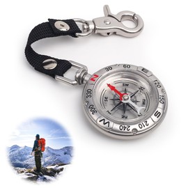 Compass Keyring, Portable Compass Mini Keyring Pocket Compass Waterproof Pocket Compass Vintage Outdoor Portable Compass Made of Zinc Alloy for Tools Navigation Outdoor