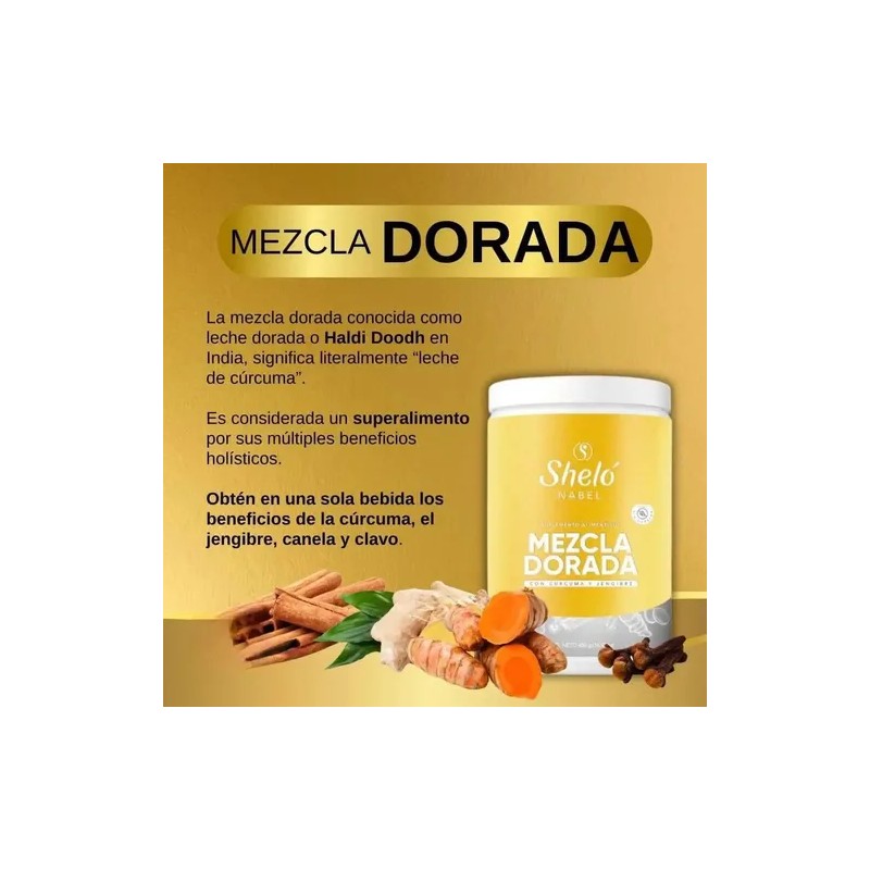 Mezcla Dorada Leche Dorada Shelo Nabel Golden Milk Turmeric Ginger