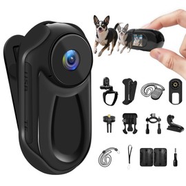 Thumb Size Mini Body Camera 1080P, Portable POV Camera with 0.85''Display Screen, Wearable Small Action Cameras, Helmet Sports Cam, Magnetic Video Recorder for Travel Pets Cycling Vlogging