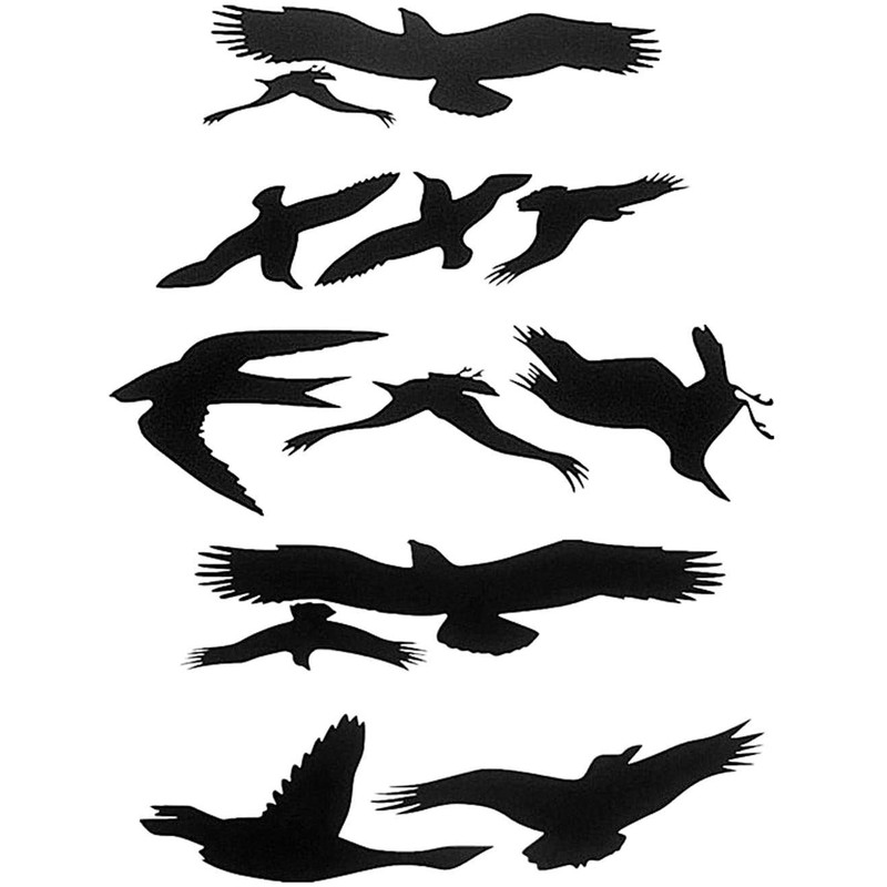 Window Alert Bird Stickers Silhouettes Glass Door Protection Save Birds,
