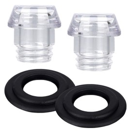 lasuroa 2 Sets Coffee Percolator Tops & Gaskets, Transparent Percolator Pot Replacements Accessories Compatible with Farberware Yosemite Coffee Maker