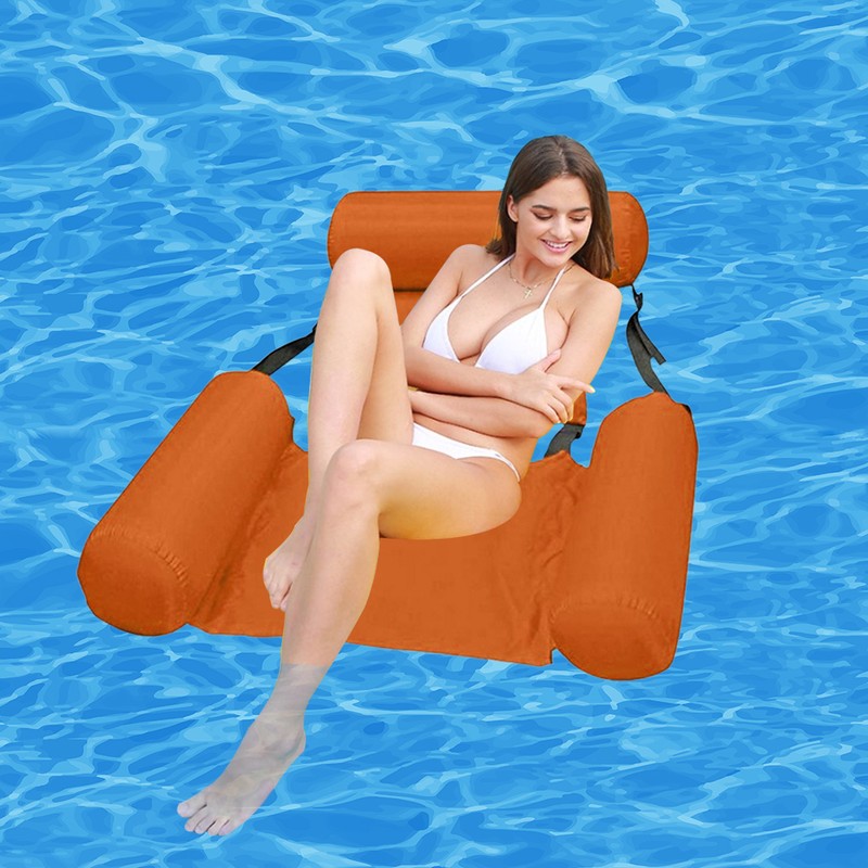 Inflatable Floating Row Backrest Inflatable Floating Bed Durable Portable Water