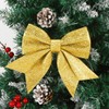 Aurasky Bows Christmas Gold, Pack of 5 Christmas Tree Bows
