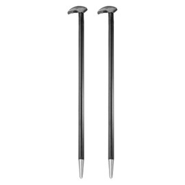 HARFINGTON 2pcs Rolling Head Pry Bar 20" Length 0.6" Rod Dia Carbon Steel Lady-foot Leverage Bar Heel Line Up Pry Bars for Automotive Mechanics Aligning & Prying