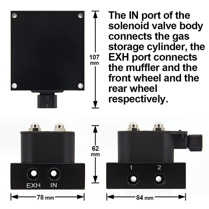 12V Solenoid Valve Air Ride Suspension manifold valve with remote