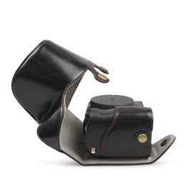 MUZIRI KINOKOO Funda protectora compatible con Sony A7C Alpha 7C y 28-60 mm lente cámara caso con correa de hombro y bolsa de almacenamiento, color café, Negro, Funda transparente para cámara