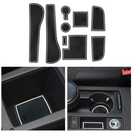 CDEFG Car Interior / Door Slot / Cup Holder / Arm Box Non-Slip Anti-Dust Storage Pads, White