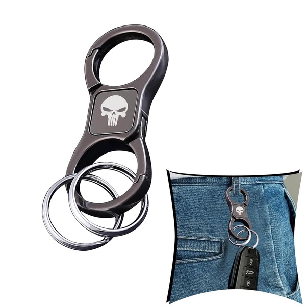Slykew 1 PC Skull Key Chain, Key Organization Tool, Car