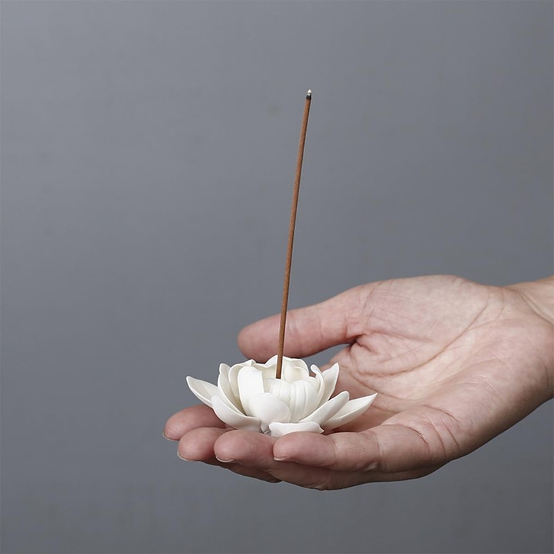 Lanito Incense Burner, Lotus Incense Plate, Stylish, Ceramic Buddhist Altar