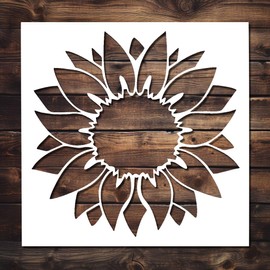 1 Pc Sunflower Stencil - Reusable Flower Sunflower Stencils for Painting on Wood, Glass, Wall, Rock, Walls, Canvas, Glassware, Airbrushing, Spray Painting (6 x 6)