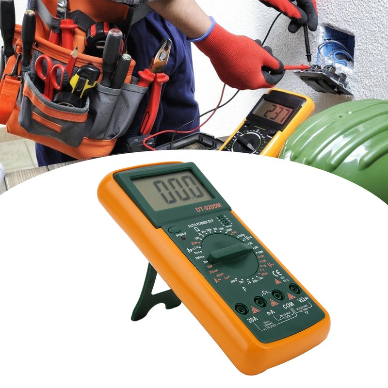 DT‑9205M LCD Large Screen Digital Multimeter Handheld Voltmeter Ohmmeter Ammeter