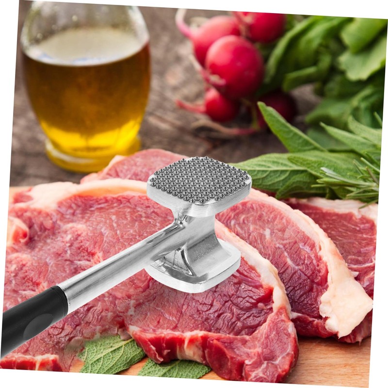 Alipis Double-Sided Meat Mallet for Kitchen Aluminum Beef Hammer Meat