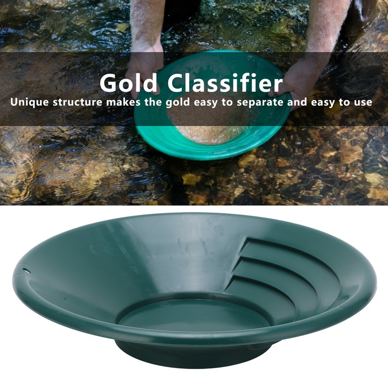 350mm Gold Panning Pan Round Sifting Classifier Manual Gold Washing