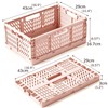 2 Pack Pastel Plastic Storage Baskets-20L Space-Saving Bins