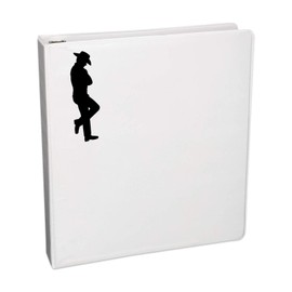 Bargain Max Decals Cowboy Silhouette Decal Notebook Car Laptop 5.5" (Black)