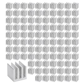 100 Pcs Heatsink Kit Aluminum Heat Sink Set Mini Small Cooler Heat Sinks for Cooling Laptop CPU GPU VGA RAM VRAM VRM IC LED MOSFET (Without Thermal Tape)