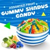 Gummy Sharks Candy, Mixed Fruit Flavors (1 Pound Bag)