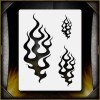 AirSick Stencils Flames 12 Airbrush Stencil Template Airsick