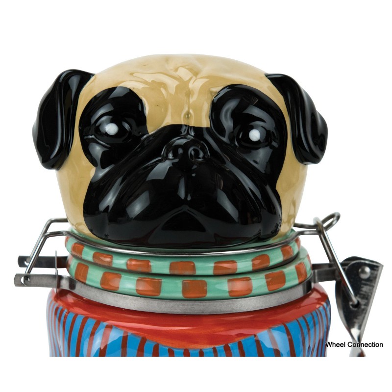 Boston Warehouse Pugley Sweater Hinged Ceramic Jar Quality Culinary Container