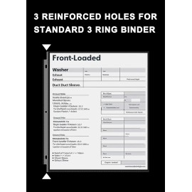Does Not Apply 100 Pack Sheet Protectors 8.5x11 Inch Reinforced 3-Hole Page Sleeves